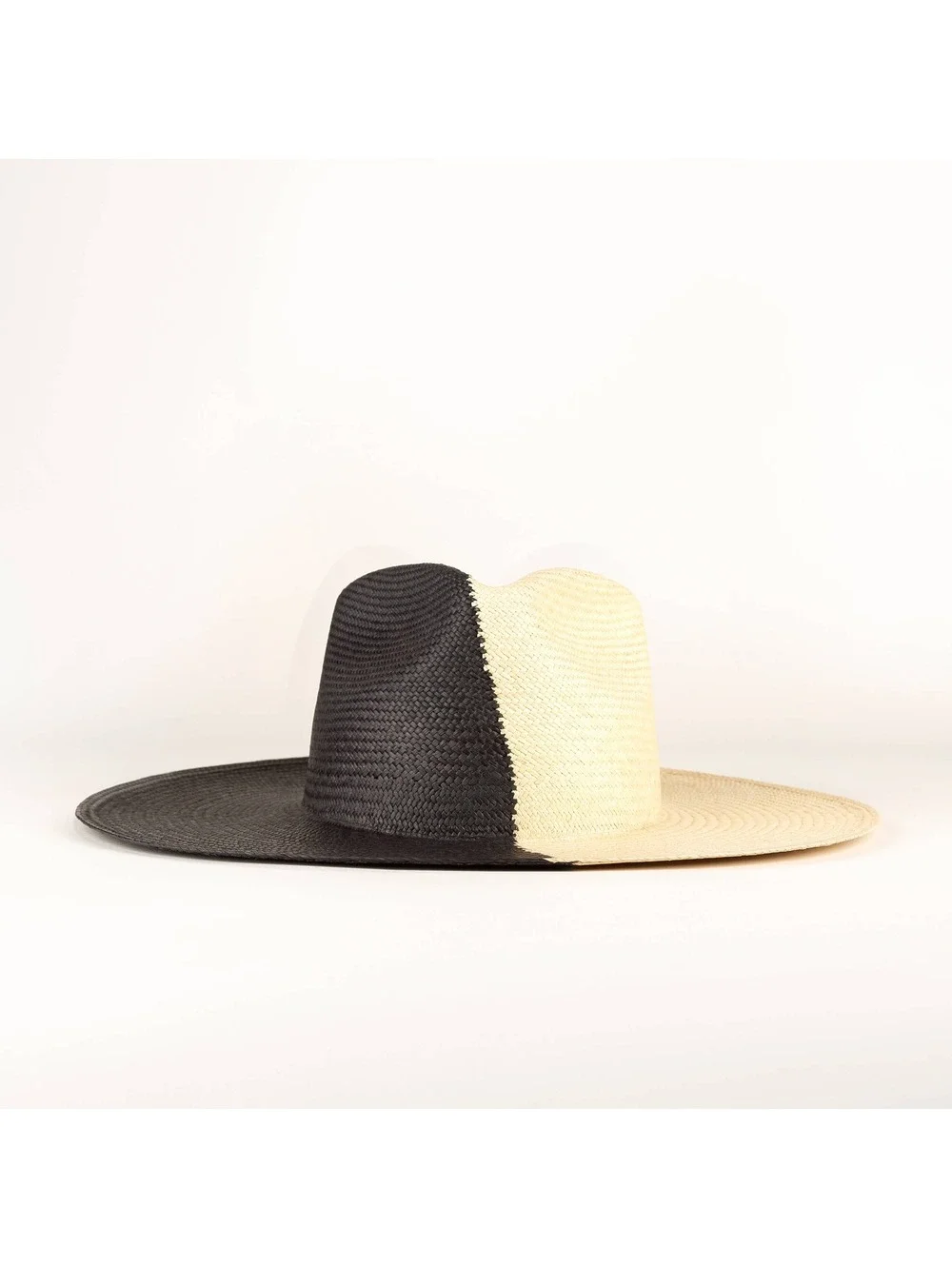 Deluxe Two Tone Resort Style Panama Hat